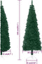 vidaXL - Kunstkerstboom - half - met - standaard - smal - 150 - cm - groen