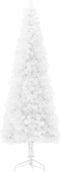 vidaXL - Kunstkerstboom - half - met - standaard - smal - 150 - cm - wit