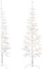 vidaXL - Kunstkerstboom - half - met - standaard - smal - 150 - cm - wit