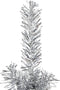 vidaXL - Kunstkerstboom - half - met - standaard - smal - 150 - cm - zilverkleurig