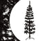 vidaXL - Kunstkerstboom - half - met - standaard - smal - 150 - cm - zwart