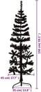 vidaXL - Kunstkerstboom - half - met - standaard - smal - 150 - cm - zwart