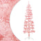 vidaXL - Kunstkerstboom - half - met - standaard - smal - 150 - cm - roze