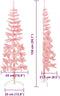 vidaXL - Kunstkerstboom - half - met - standaard - smal - 150 - cm - roze