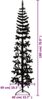 vidaXL - Kunstkerstboom - half - met - standaard - smal - 180 - cm - zwart