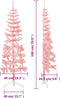 vidaXL - Kunstkerstboom - half - met - standaard - smal - 180 - cm - roze