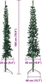 vidaXL - Kunstkerstboom - half - met - standaard - smal - 180 - cm - groen