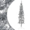 vidaXL - Kunstkerstboom - half - met - standaard - smal - 180 - cm - zilverkleurig