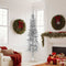 vidaXL - Kunstkerstboom - half - met - standaard - smal - 180 - cm - zilverkleurig