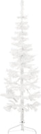 vidaXL - Kunstkerstboom - half - met - standaard - smal - 180 - cm - wit