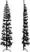 vidaXL - Kunstkerstboom - half - met - standaard - smal - 180 - cm - zwart