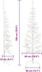 vidaXL - Kunstkerstboom - half - met - standaard - smal - 180 - cm - wit