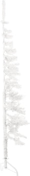 vidaXL - Kunstkerstboom - half - met - standaard - smal - 180 - cm - wit