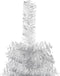 vidaXL - Kunstkerstboom - half - met - standaard - smal - 210 - cm - zilverkleurig