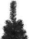 vidaXL - Kunstkerstboom - half - met - standaard - smal - 210 - cm - zwart