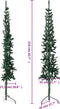 vidaXL - Kunstkerstboom - half - met - standaard - smal - 210 - cm - groen