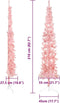 vidaXL - Kunstkerstboom - half - met - standaard - smal - 210 - cm - roze