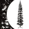 vidaXL - Kunstkerstboom - half - met - standaard - smal - 210 - cm - zwart