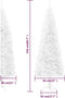 vidaXL - Kunstkerstboom - half - met - standaard - smal - 210 - cm - wit