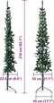 vidaXL - Kunstkerstboom - half - met - standaard - smal - 210 - cm - groen