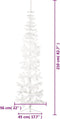 vidaXL - Kunstkerstboom - half - met - standaard - smal - 210 - cm - wit