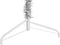 vidaXL - Kunstkerstboom - half - met - standaard - smal - 210 - cm - zilverkleurig