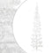 vidaXL - Kunstkerstboom - half - met - standaard - smal - 210 - cm - wit