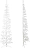vidaXL - Kunstkerstboom - half - met - standaard - smal - 210 - cm - wit