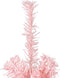 vidaXL - Kunstkerstboom - half - met - standaard - smal - 210 - cm - roze