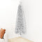 vidaXL - Kunstkerstboom - half - met - standaard - smal - 240 - cm - zilverkleurig
