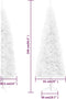 vidaXL - Kunstkerstboom - half - met - standaard - smal - 240 - cm - wit