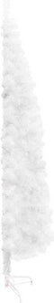 vidaXL - Kunstkerstboom - half - met - standaard - smal - 240 - cm - wit