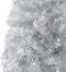 vidaXL - Kunstkerstboom - half - met - standaard - smal - 240 - cm - zilverkleurig