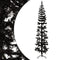 vidaXL - Kunstkerstboom - half - met - standaard - smal - 240 - cm - zwart