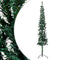 vidaXL - Kunstkerstboom - half - met - standaard - smal - 240 - cm - groen