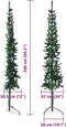 vidaXL - Kunstkerstboom - half - met - standaard - smal - 240 - cm - groen