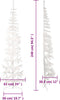 vidaXL - Kunstkerstboom - half - met - standaard - smal - 240 - cm - wit