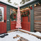 vidaXL - Kunstkerstboom - half - met - standaard - smal - 240 - cm - roze