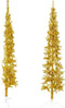 vidaXL - Kunstkerstboom - half - met - standaard - smal - 240 - cm - goudkleurig