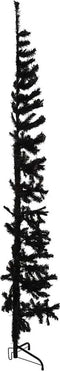vidaXL - Kunstkerstboom - half - met - standaard - smal - 240 - cm - zwart