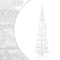 vidaXL - Kunstkerstboom - half - met - standaard - smal - 240 - cm - wit
