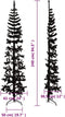vidaXL - Kunstkerstboom - half - met - standaard - smal - 240 - cm - zwart