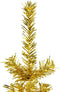 vidaXL - Kunstkerstboom - half - met - standaard - smal - 240 - cm - goudkleurig