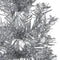 vidaXL - Kunstkerstboom - half - met - standaard - smal - 240 - cm - zilverkleurig