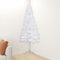 vidaXL - Kunstkerstboom - hoek - 150 - cm - PVC - wit
