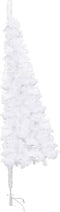 vidaXL - Kunstkerstboom - hoek - 150 - cm - PVC - wit