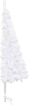 vidaXL - Kunstkerstboom - hoek - 180 - cm - PVC - wit