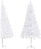 vidaXL - Kunstkerstboom - hoek - 210 - cm - PVC - wit
