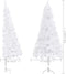 vidaXL - Kunstkerstboom - hoek - 210 - cm - PVC - wit