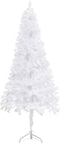 vidaXL - Kunstkerstboom - hoek - 210 - cm - PVC - wit